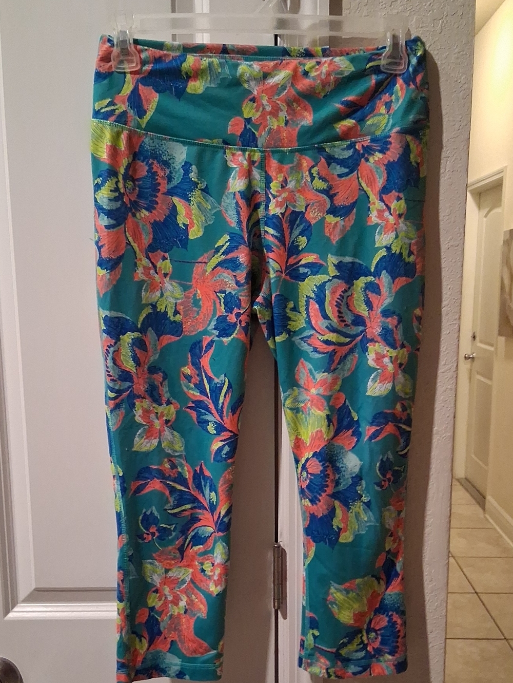 Floral Teal Performance Leggings